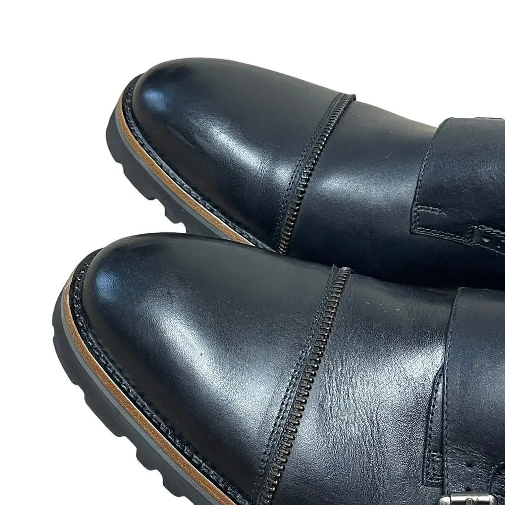Robert Graham‎ Acadia RGC5120 Mens Black Leather Monk Strap Oxford Shoes 11